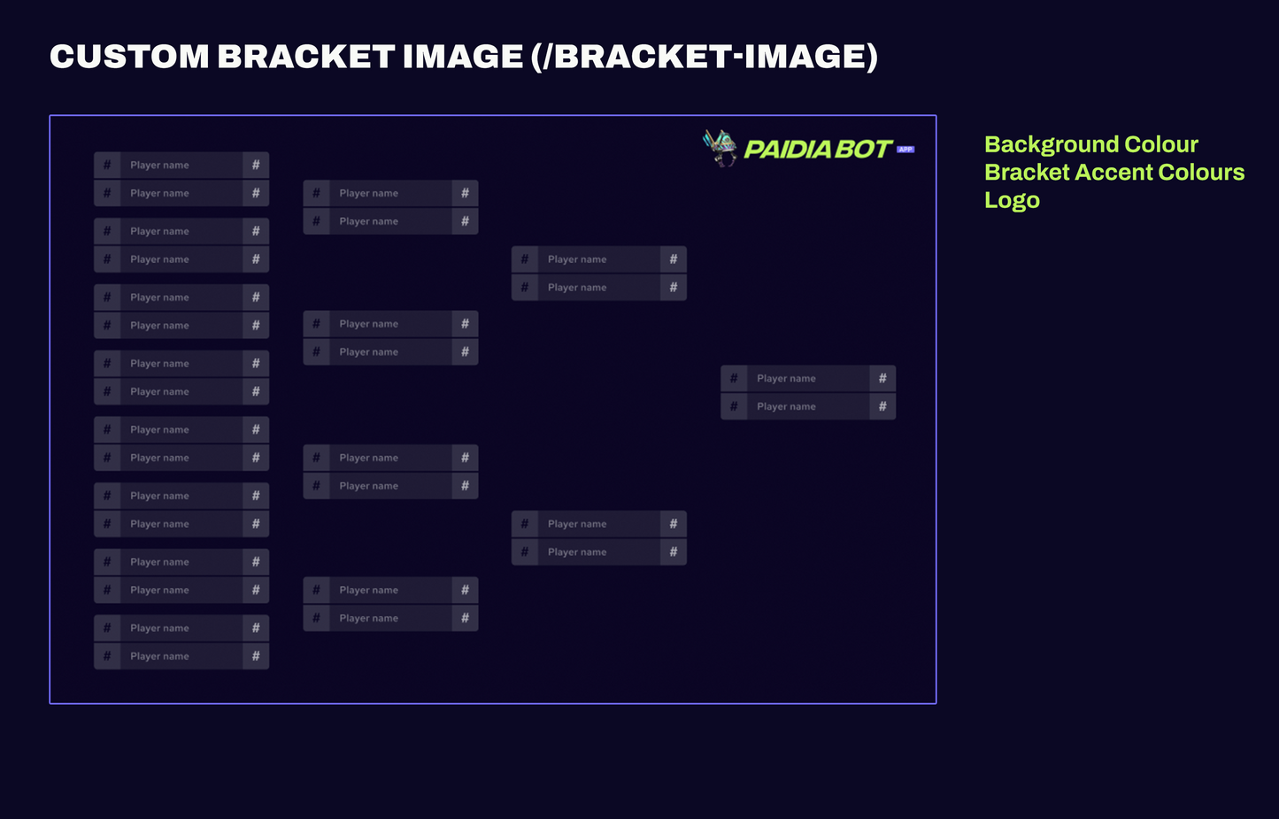 Paidia Tournament Customizations